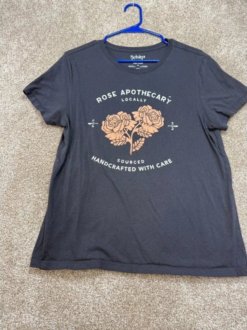 Schitt's Creek Rose Apothecary Graphic T-Shirt Charcoal Gray Women's M Cotton‎